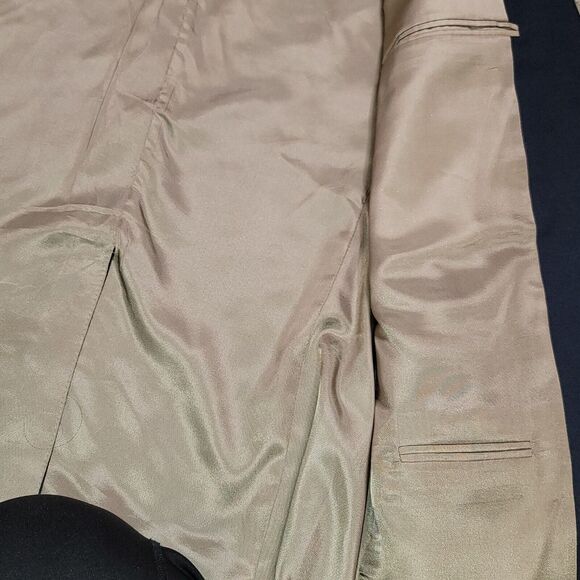 Arnold Palmer Mens Blazer 44L 2 Button Blue Blazer Sport Coat Jacket Gold Button - Picture 11 of 13